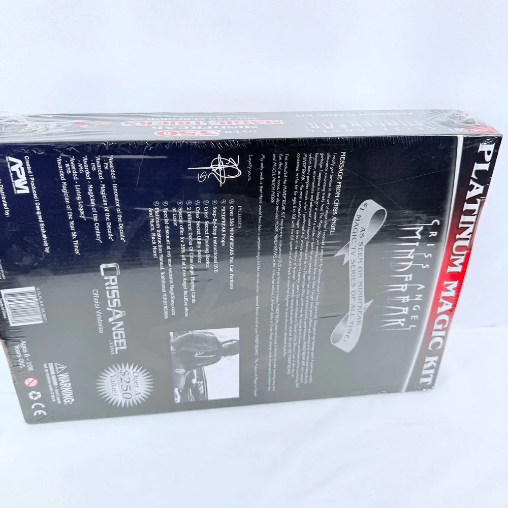 Criss Angel Mindfreak Platinum Magic Kit 350+ Tricks Money Printer Pen DVD New